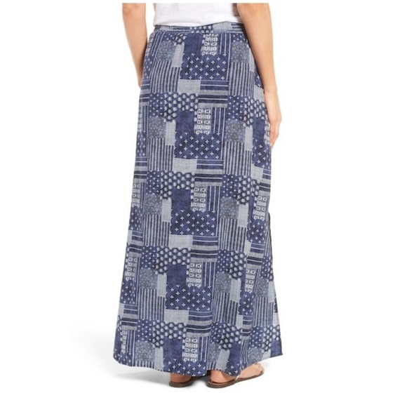 CASLON Navy Indigo Batik Maxi Skirt - Picture 2 of 3